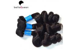 China 10 inch - 30 inch Curly Mongolian Hair Extensions , Loose Wave Human Hair Weave supplier