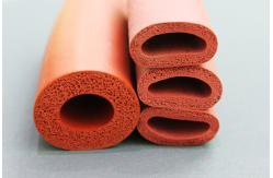 China Customized Printed Silicone Foam Tubing , High Temperature Silicone Sponge Rubber Tube supplier