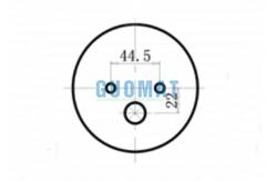 China 2B2500 Suspension Air Spring 212mm Height Standard Double Convoluted Rubber supplier
