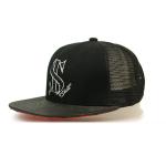 Wholesale Custom 3D Embroidery Rhinestone Logo Flat Brim White Mesh Trucker Caps Snapback for sale