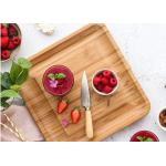 Food Level Multifunction Bamboo Cheese Cutting Board Large Square Shaped 13x13 for sale