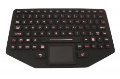 China 89 Key Silicone Backlit Ruggedized Keyboard With Sealed Touchpad supplier