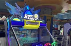 China 100W Kids Game Machine 4 Players 6 In 1 Ball Shoot Arcade Machine supplier