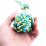 Hand Pull Chew Long Tail Ball Toy Strong Cotton Rope Dog Toy for sale