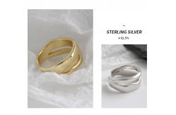 China 925 Sterling Silver Jewelry Irregular Opening Ring For Women supplier