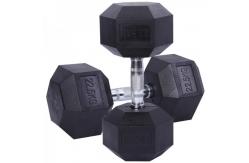 China Fitness Weights Hex Dumbbells Gym Basic Equipment Rubber Coated 2.5-50kg Dumbbells supplier