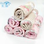 Microfiber Printed Hand Towel Home Use Baby Towel 40*40cm Square Shape Pink Color for sale