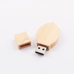 Leaf Shaped Wooden Usb 3.0 Speed 100MB-80MB/S Engraving Logo Both Side for sale
