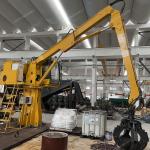 Customized Folding Boom Scrap Material Handler Peel Grab 19 Mpa