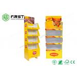 350g CCNB Cardboard Floor Displays Retail Promotion Corrugated Paper Floor Display Shelf for sale