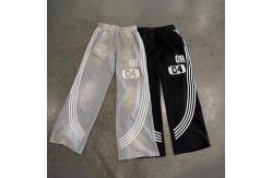 China Men's Windbreaker High Waist Sweatpants with Side Stripes and Custom Logo Design supplier