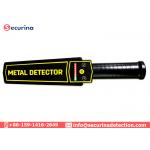 Black Color Hand Held Metal Detectors Scanner Intelligent LED Light Bar Alarm for sale