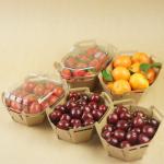 Recyclable 350gsm Kraft Paper Fruit Tray With PET Lid for sale
