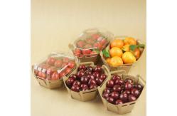 China Recyclable 350gsm Kraft Paper Fruit Tray With PET Lid supplier