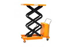 China Height 1m Scissor Trolley Lift 1000KG 1 Ton Hydraulic Table Trolley supplier