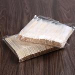 Unbleached Recycled Picnic Disposable Wooden Cutlery Set Biodegradable Bagasse for sale