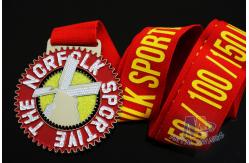 China Die Casting Metal Award Medals Soft Enamel With Lanyards 50*3mm supplier