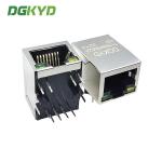 DGKYD111B485BA2A1D Fast Ethernet Connector Single Port 8P8C RJ45 Magnetic Jack Network Connector With LED for sale