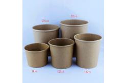 China Leakproof Kraft Paper Soup Bowl , Recyclable 12 Oz Soup Cups With Lids supplier