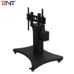 Professional Electric Lifting Mobile TV Stand With 90 Degree Overturn Angle for sale