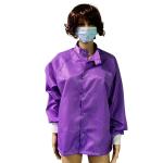 EPA Work Wear ESD Safe Lab Coats With Snap Fasteners Purple for sale