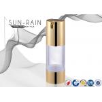 SR-2108G AS material gold airless pump bottle for personal care for sale