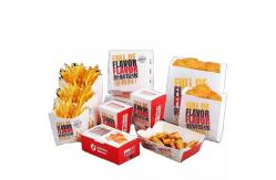 China Customized Disposable Burger Box with Fries  Sustainable Takeaway Sandwich Container supplier