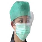 Disposable Antiviral Hygiene Mask With Transparent Shield Chemical Resistant for sale