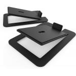 Silver Studio Monitor Vibration Damping Tilted Tabletop Speaker Stand for Bookshelf Computer Speakers for sale