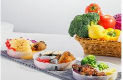 China Soak Proof Round Plastic Container With Compartments 165mm Dinner Food Grade supplier