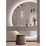 Half Moon Frameless Backlit Bathroom Mirror Smart Led Light Wall