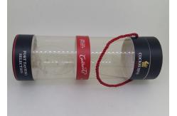 China 99mm Diameter Clear PVC / Paper Cans Packaging With Rope Handle Spirits supplier