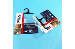 China Hanging Plastic Pouches Packaging , Men's Box / Cloth Packaging Bag With Hanger supplier
