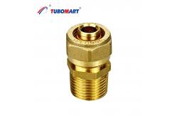 China Compression Brass Pex Crimp Fittings Demountable For Pex Multilayer Water Pipe supplier