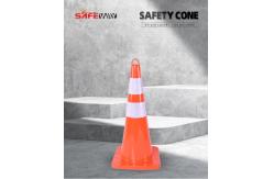 China 28inch PVC EVA Traffic Safety Cone With Lamp For Road Safety supplier