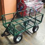 75L Garden Mesh Cart Heavy Duty Metal Mesh Garden Cart 350-4 Air Wheel for sale