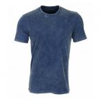 100% Cotton Stone Washed Blank Distressed T Shirts / Mens O Neck T Shirt for sale