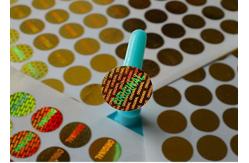 China Gold Security Custom Hologram Stickers Anti Counterfeiting For Box Packing supplier