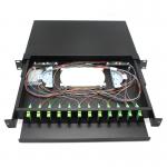 FTTH 12-24 Core Fiber Optic Patch Panel SC / FC / ST / LC Rack Mount Splicing ODF for sale