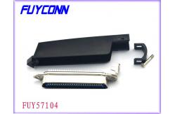 China 90 Degree Male Plug 36 Pin Centronics Solder Connector With Plastic Cover supplier