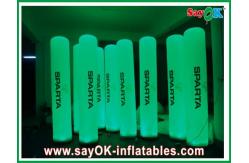 China Green Wedding Party Led Inflatable Column Inflatable LED Light With Printing Logo Pillar supplier