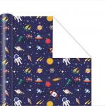 Astronaut Cartoon Printing Matte Gift Wrap Paper Roll For Birthday Gift for sale
