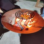 Customized  Steel Fire Pits Metal Stamping Garden Corten Steel fire bowls Eco Friendly for sale