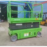 Electric Mobile Scissor Lift Self Propelled Aerial Work Platform 10m Green for sale