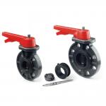 Water Supply Pvc Ball Valve / Butterfly Valve With Plastic Hand Type for sale