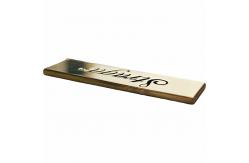 China Wholesale Customized Zinc Alloy With Golden Lettering Effect Black Concave supplier