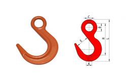 China Alloy Steel Rubber Elements , Forged Compact Lifting Swivel Hooks supplier