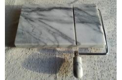 China 5 Marble Cheese Slicer , Marble Cheese Board Cutter Anti Slip White With Vein supplier