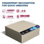22kg Biometric Fingerprint Lock Single Layer Jewelry Safe Box With Auto Open
