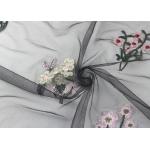Multi Colored Floral Lace Fabric For Dress Gown / Embroidered Bridal Lace for sale